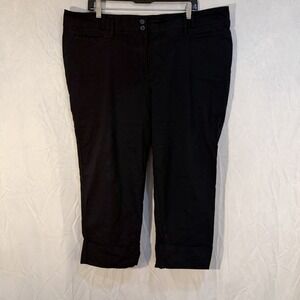 lane bryant Cuffed crop pants Black Size 20 Rayon Blend Pants Stretch
